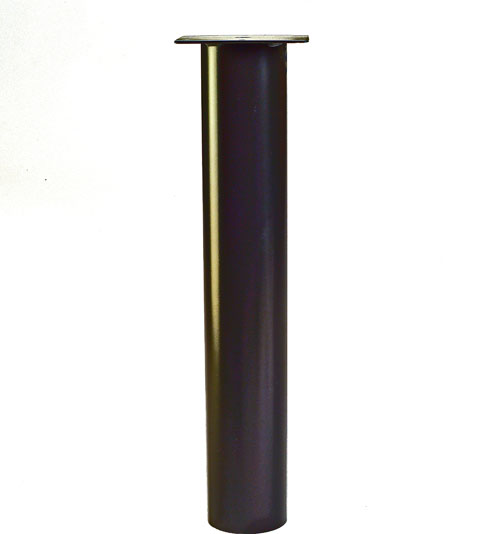 3" Diameter Table Leg, 6"x6" welded plate, 38" Height **BLACK**
