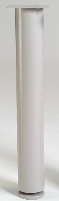 4" Diameter Table Leg, welded plate, 27 1/2" Height **WHITE**