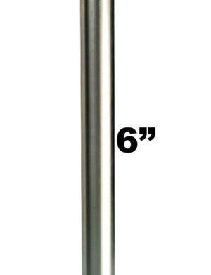 6" Diameter Leg Josh with 8" TOP Plate, **Satin Chrome**, 40 1/2" Height