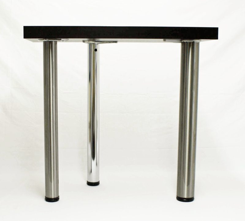 LUGANO Steel Table Legs, 3" Round, 27 3/4" Height, Set of 4