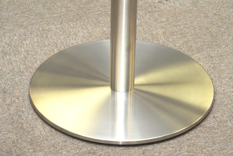 21" Round Table Base, Stainless Steel or Black finish