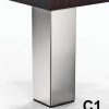 Cerano, 2" Square Steel Leg, 4" Height, set of 4