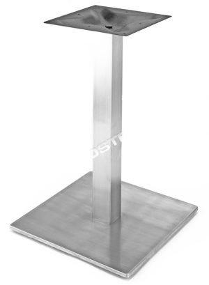 18" SQUARE Table Base with square column,  Stainless Steel