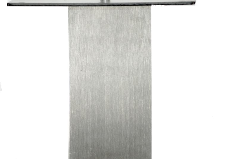 18" SQUARE Table Base with square column,  Stainless Steel