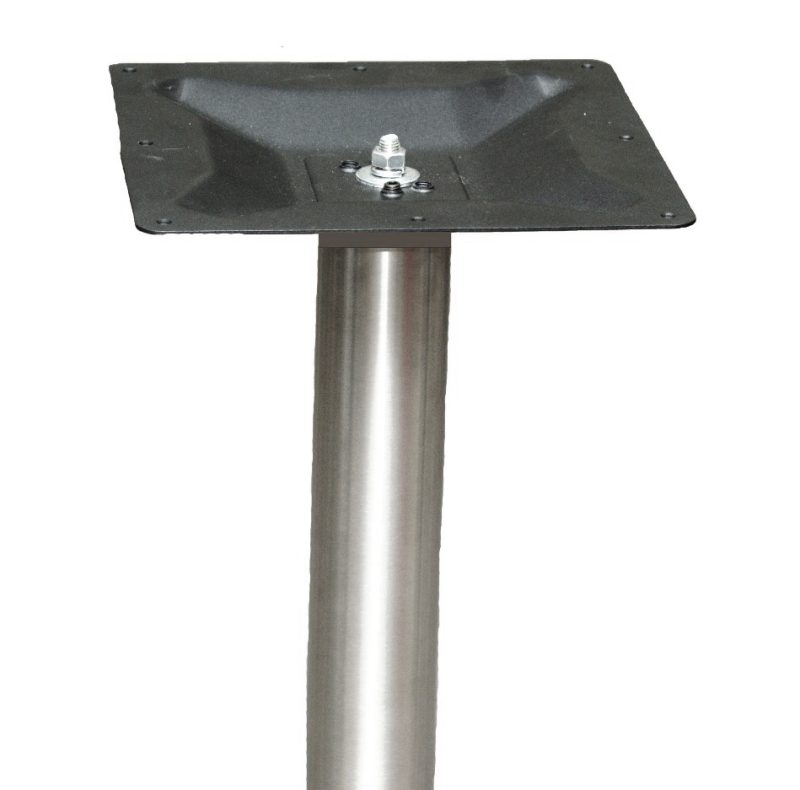 18" SQUARE Table Base with square column,  Stainless Steel