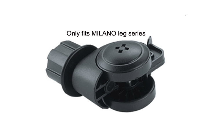 Casters for MILANO legs, 2 wheels with brake, set of 4 (fits only our Milano legs)