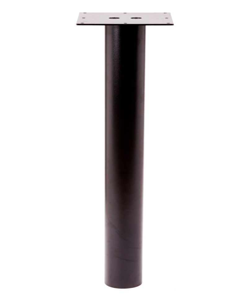 KATRINA Black Steel Leg, 3" round, SINGLE LEG