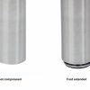 Steel Leg: KATRINA Stainless Steel Leg, 3" Round, Adjustable