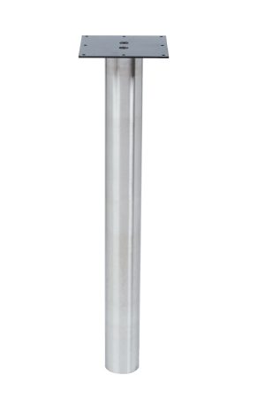 Steel Leg: KATRINA Stainless Steel Leg, 3" Round, Adjustable