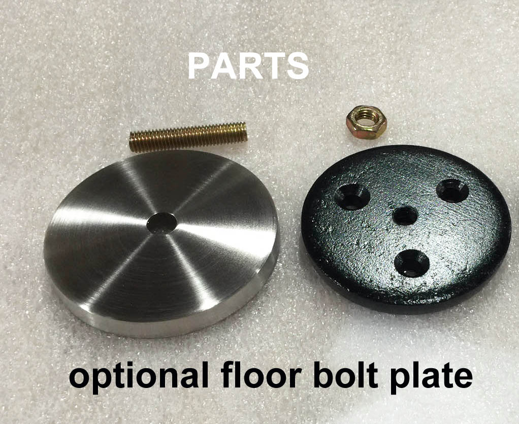 STEEL LEG KATRINA Stainless Steel Leg, 3" Diameter, Round, 1/2