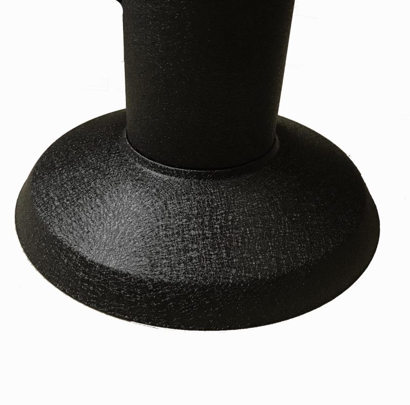 RIVER Floor Bolt Base, black powder coated, rod style