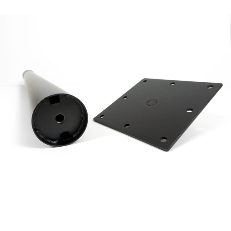 FLORENCE Black Steel Leg, 3” Diameter, Round, 1" Adjustable Foot, strong metal top plate - Image 3